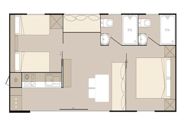 Mobile Home Mediteran Superior By The Pool In Caravan Park Strasko, Новаля Екстериор снимка