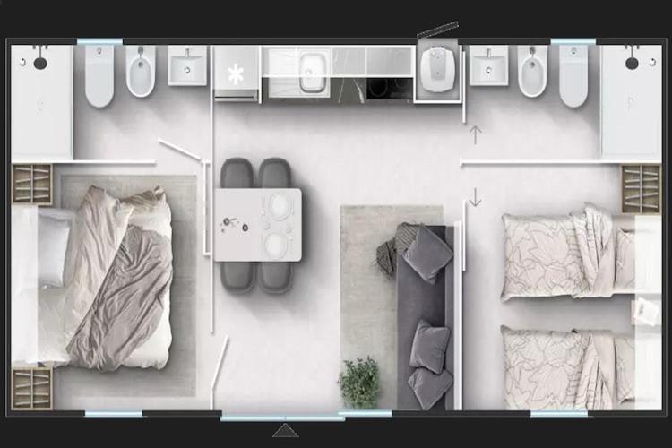 Mobile Home Mediteran Superior By The Pool In Caravan Park Strasko, Новаля Екстериор снимка